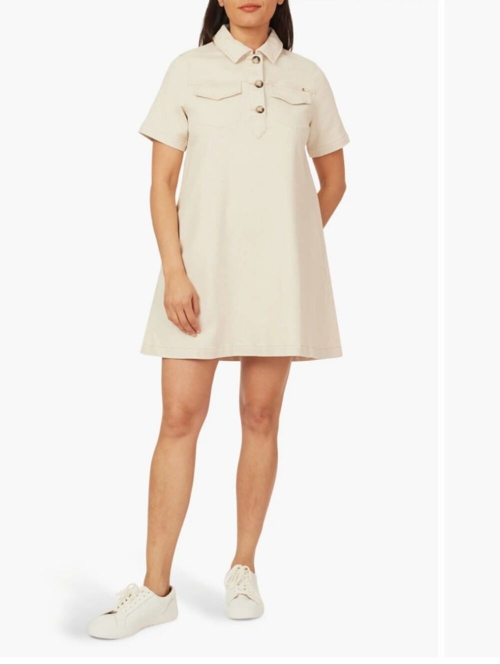 NWT Scotch & Soda Short Sleeve Denim Polo Dress. Size S